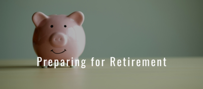 Preparing for Retirement with pink piggy bank smiling