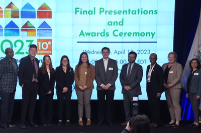 The winning UIC team at the 2023 HUD Innovation in Affordable Housing Student Design and Planning Competition
