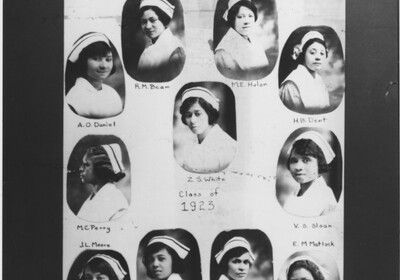class picture of nursing school in 1925