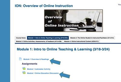 screenshot from online class